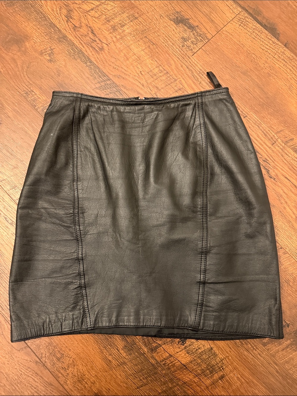 Brandon Thomas Black Leather Panel Mini Skirt